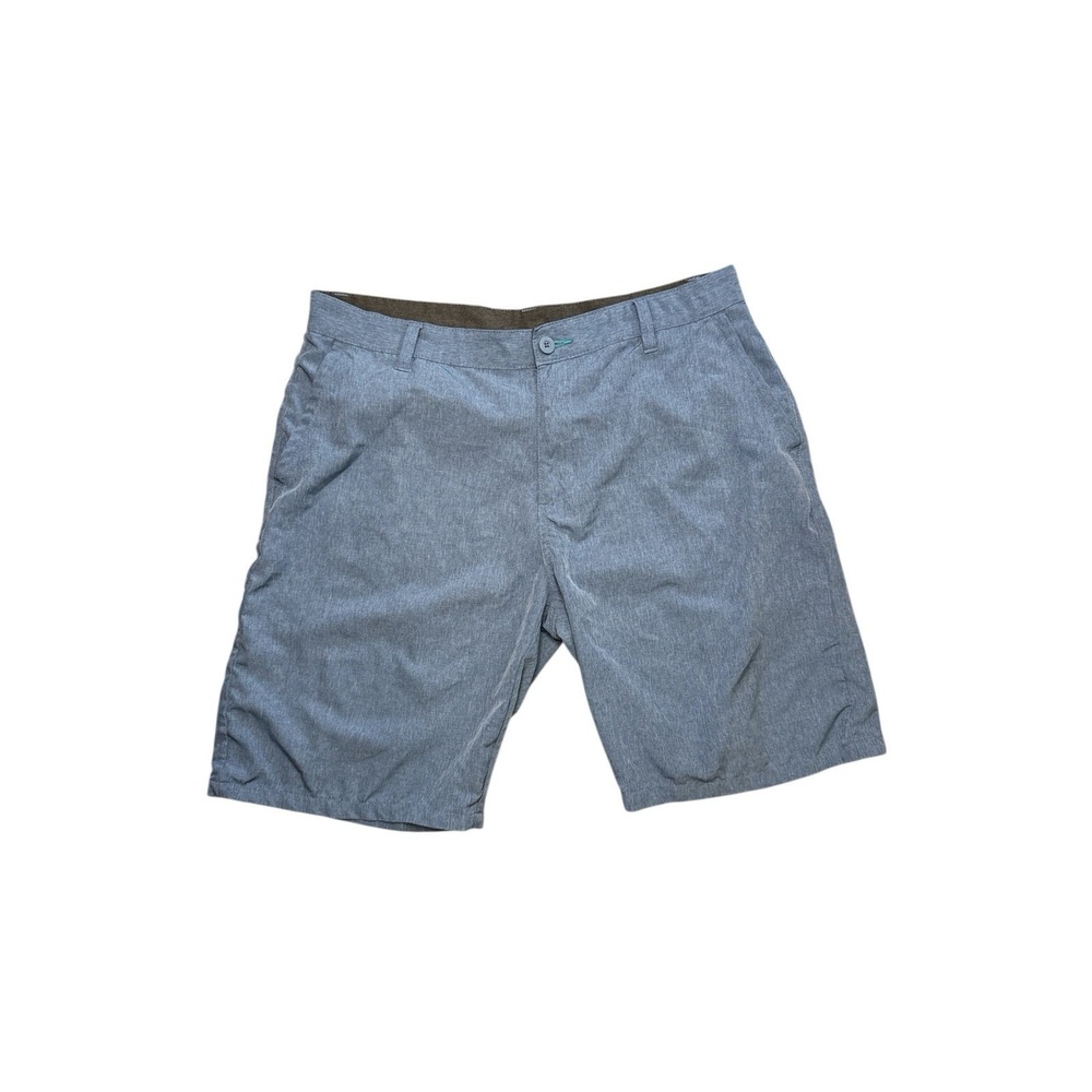 Burnside Men's Blue‎ Heathered Hybrid Shorts Size 36 Stretch Board Shorts